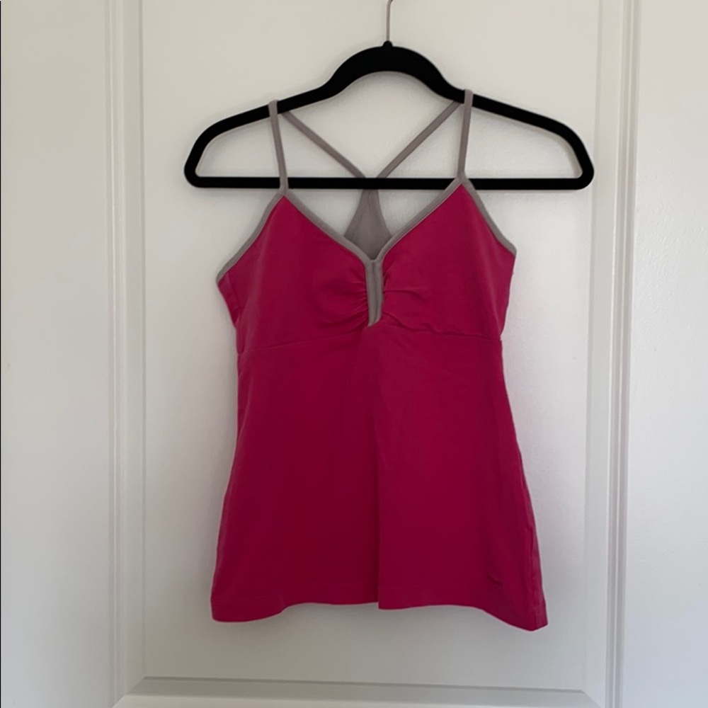 Patagonia hot pink grey tank top size M